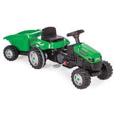 Педальная машина Tractor PILSAN с прицепом Green/Зеленый (3-8лет),143*51*51 см