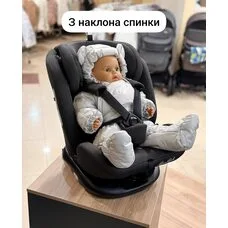 Автокресло MINORI ISOFIX 360° BAMBOLA 0-36 кг Темно Серый