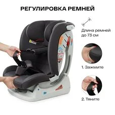 Автокресло Happy Baby SANDEX graphite 0-12 лет