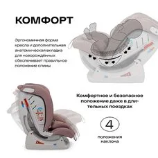 Автокресло SANDEX Happy Baby 0-12 лет desert pink