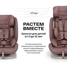 Автокресло SANDEX Happy Baby 0-12 лет desert pink