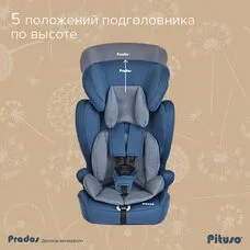 Детское автокресло Pituso Prados Prados Jeans grey