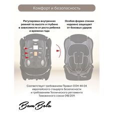 Детское автокресло BAMBOLA Primo Мокко соты