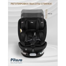 Детское автокресло 0-36 кг Pituso Roys + Black black