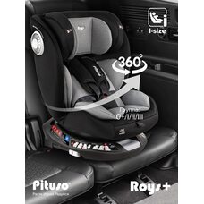 Детское автокресло 0-36 кг Pituso Roys + Black grey 