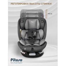 Детское автокресло 0-36 кг Pituso Roys + Dark grey 
