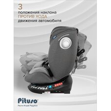 Детское автокресло 0-36 кг Pituso Roys + Dark grey 