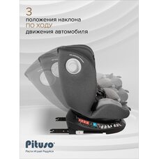 Детское автокресло 0-36 кг Pituso Roys + Dark grey 