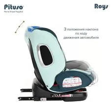 Автокресло поворотное Roys IsoFix Pituso Изумрудно-Серый 0-36 кг
