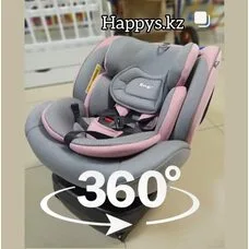 Автокресло поворотное Roys IsoFix Pituso Розово-Серый 0-36 кг