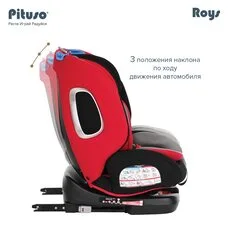 Автокресло поворотное Roys IsoFix Pituso Рубиново-Серый 0-36 кг