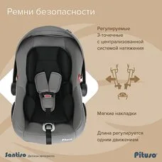 Детское автокресло Santiso Pituso Grey