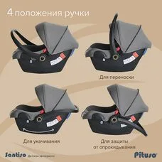 Детское автокресло Santiso Pituso Grey