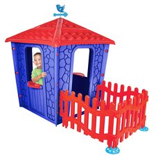 Детский игровой дом Stone House PILSAN с забором Blue