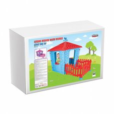 Детский игровой дом Stone House PILSAN с забором Purple
