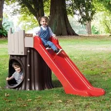 Игровой Домик Tree House с горкой brown red