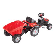 Педальная машина Трактор PILSAN с прицепом Red/Красный (3-8лет), 143*51*51 см