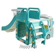 Горка Игровой комплекс Веселый Автобус PITUSO Green