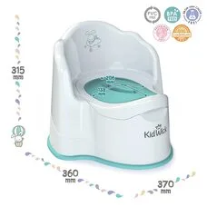 Детский Горшок с крышкой Kidwick Королевский белый-бирюзовый