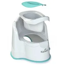 Детский Горшок с крышкой Kidwick Королевский белый-бирюзовый