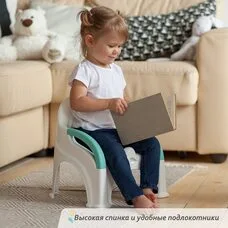 Горшок-стульчик детский с крышкой Kidwick Премьер Голубой 