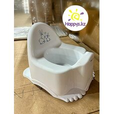 Детский горшок LITTLE BUNNIES КРОЛИКИ белый ТЕГА