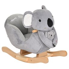 Детская качалка с сиденьем PITUSO Коала+игрушка, муз.Серый