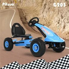 Картинг детский PITUSO G203 Педальный Надувные колеса Blue