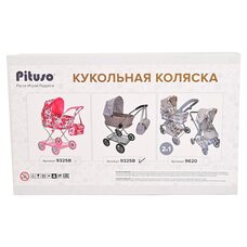 Коляска для кукол PITUSO Dots Серый Горошек