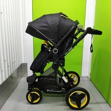 Коляска трансформер 3в1 Belecoo X6 black-Yellow