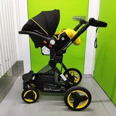 Коляска трансформер 3в1 Belecoo X6 black-Yellow