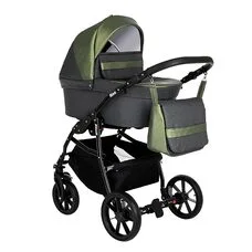 Коляска 2 в1 Nino PITUSO Antracyt Кожа Metalic Olive