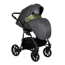 Коляска 2 в1 Nino PITUSO Antracyt Кожа Metalic Olive