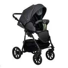 Коляска 2 в1 Nino PITUSO Antracyt Кожа Metalic Olive