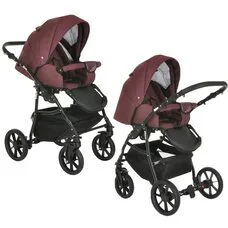 Коляска 2 в1 Nino Purple Кожа Metalic Purple PITUSO