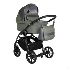 Коляска 2 в1 Nino Olive + Кожа Antracyt PITUSO
