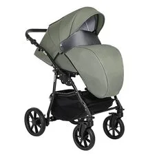 Коляска 2 в1 Nino Olive + Кожа Antracyt PITUSO