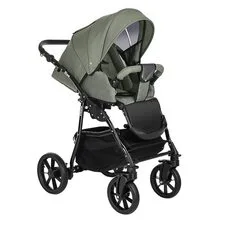 Коляска 2 в1 Nino Olive + Кожа Antracyt PITUSO