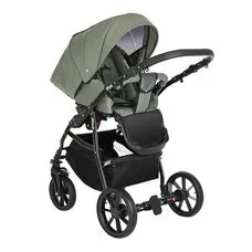 Коляска 2 в1 Nino Olive + Кожа Antracyt PITUSO