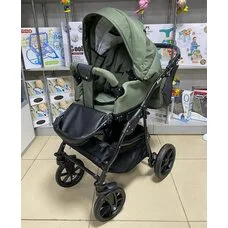 Коляска 2 в1 Nino Olive + Кожа Antracyt PITUSO