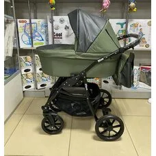 Коляска 2 в1 Nino Olive + Кожа Antracyt PITUSO