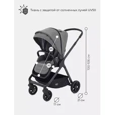 Коляска 2в1 детская MOWBaby MOVE Grey-Green