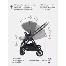 Коляска 2в1 детская MOWBaby MOVE Grey-Green