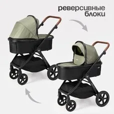 Коляска 3в1 TOMIX Eclipse olive