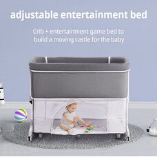 Приставная кроватка-колыбель 3в1 Baby Crib Grey