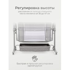 Приставная кроватка с электроукачиванием TOMIX Care