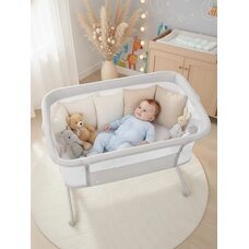 Кроватка приставная Tomix Moona Grey