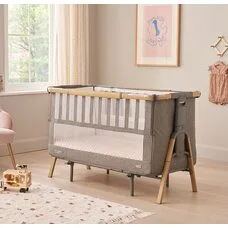 Кроватка трансформер приставная Tutti Bambini CoZee XL Oak/Charcoal