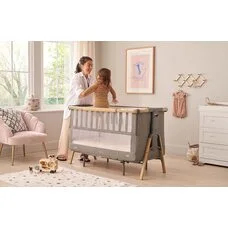 Кроватка трансформер приставная Tutti Bambini CoZee XL Oak/Charcoal