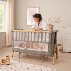Кроватка трансформер приставная Tutti Bambini CoZee XL Oak/Charcoal